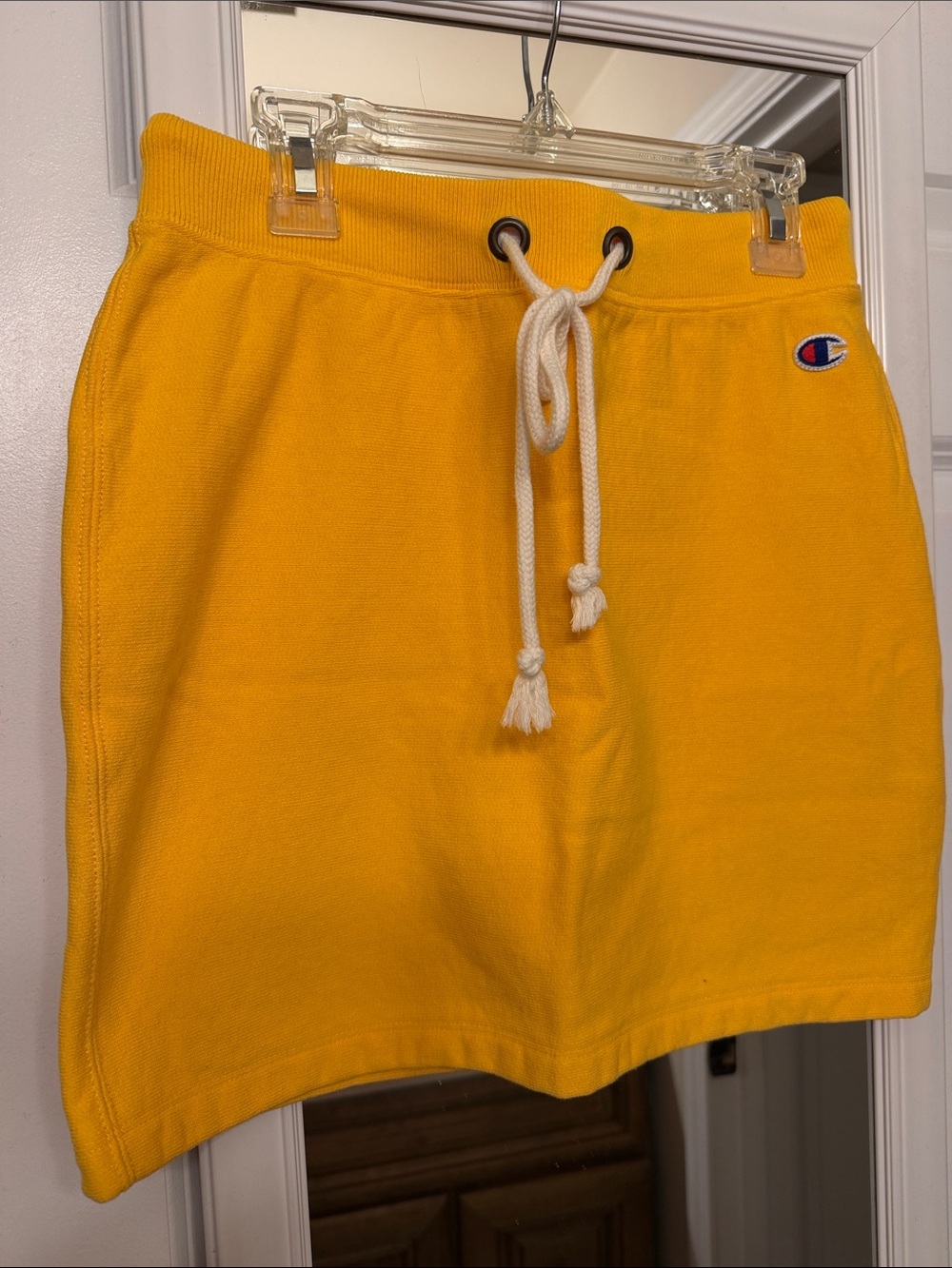 Champion Bright Yellow Drawstring Skort with Logo